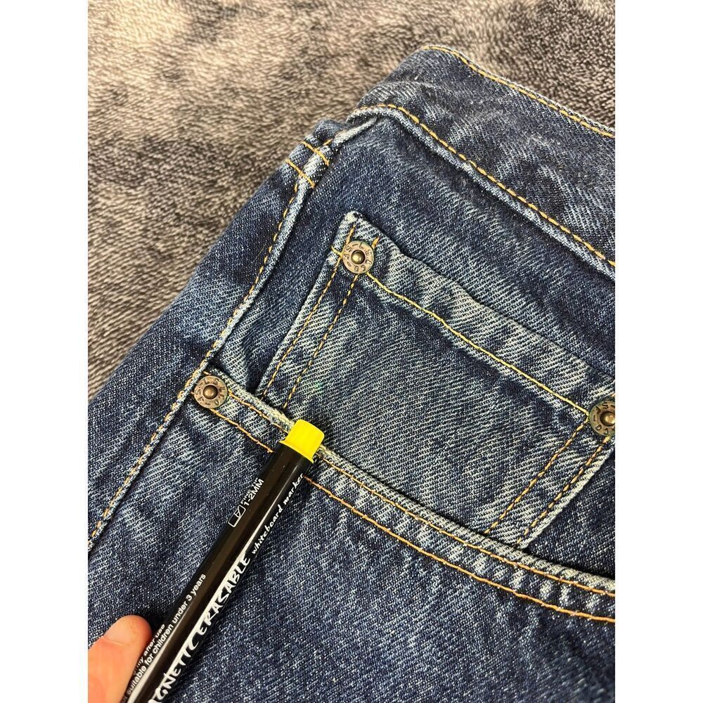 SOLD Vtg 90's Levi's 569 Large Straight Baggy Fit Blue Denim Jeans Men's 33X32 - Picture 11 of 15
